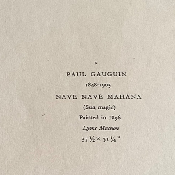 Nava Nava Mahana (Sun Magic) by Paul Gaugin Color Plate Albert Skira Collection - Picture 5 of 7